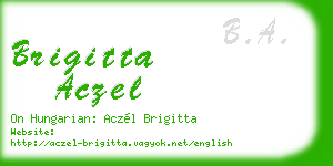 brigitta aczel business card