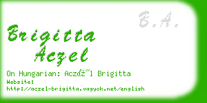 brigitta aczel business card